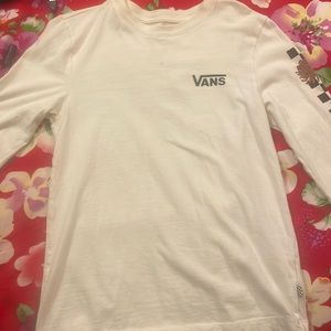 White long sleeve shirt vans for women x-small